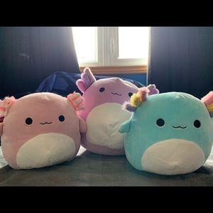 Axolotl squishmallow bundle